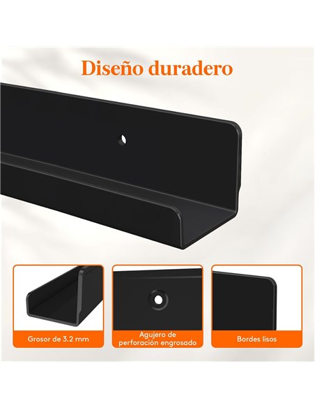 Lifewit Estantes flotantes para vinilos, Paquete de 6 Unidades de 12 Pulgadas, estantes de Pared de acrílico Transparente para d