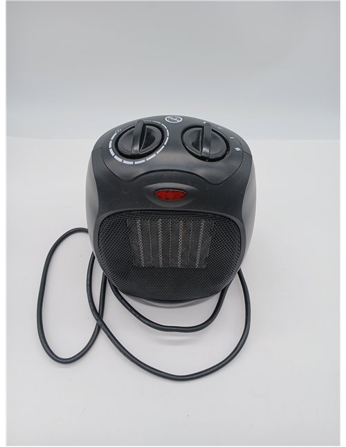 Amazon Basics Calefactor de cerámica, 1800 W, con termostato ajustable, Negro