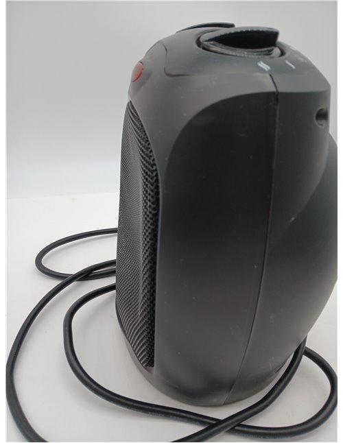 Amazon Basics Calefactor de cerámica, 1800 W, con termostato ajustable, Negro