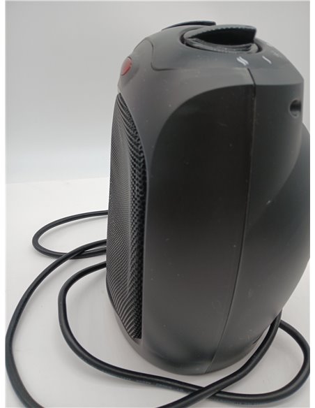 Amazon Basics Calefactor de cerámica, 1800 W, con termostato ajustable, Negro
