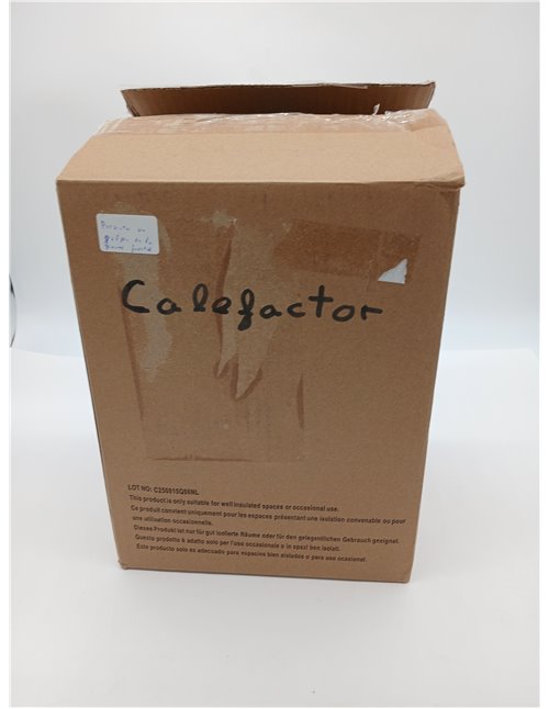 Amazon Basics Calefactor de cerámica, 1800 W, con termostato ajustable, Negro