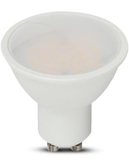 V-TAC Bombilla LED GU10-10W (Equivalente a 70W) - 1000 Lumen - 4000K Blanco Neutro - Apertura del Haz de Luz 100° cubierta satin
