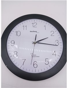 techno line WT 8000 - Reloj de Pared Radiocontrolado, Color Negro 2