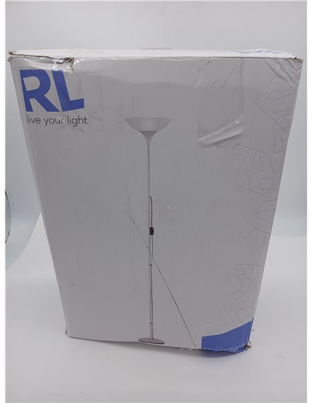 Reality Leuchten R4302-87 - Lámpara de pie de color titan con interruptor de pie incorporado, Necesaria 1 bombilla E27 de máximo
