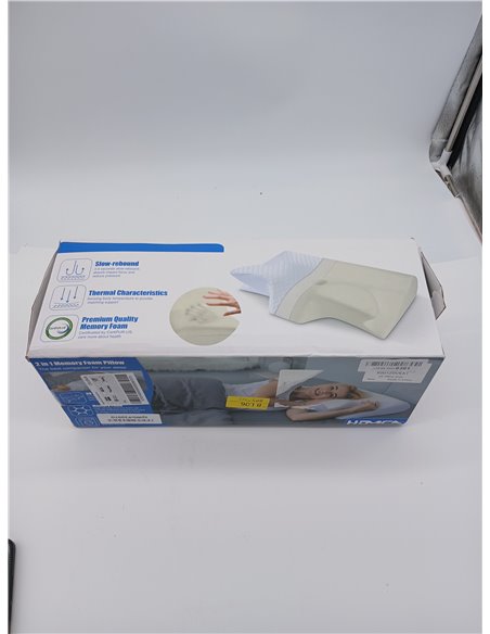 HOMCA Almohada Cervical, 2 en 1 Almohada Ergonómico Espuma de Memoria Almohada para Soporte de Cabeza/Cuello/Hombro, Relajación 