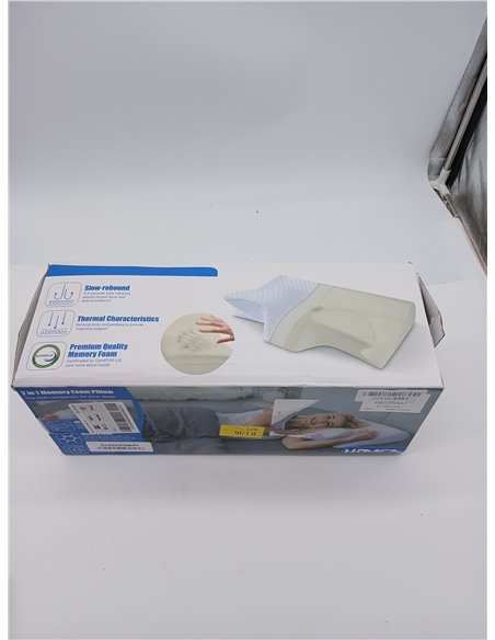 HOMCA Almohada Cervical, 2 en 1 Almohada Ergonómico Espuma de Memoria Almohada para Soporte de Cabeza/Cuello/Hombro, Relajación 