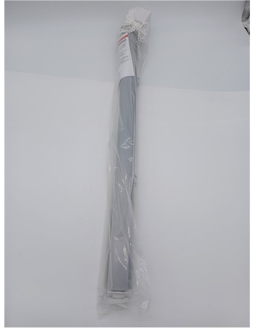 Blindecor Indus Tool-Free Double Layer Roller Blind No Drilling | Silver Grey 65 x 150 cm (W x L) | Fabric Size 62 x 145 cm