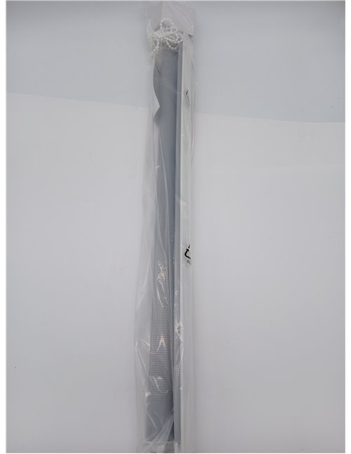 Blindecor Indus Tool-Free Double Layer Roller Blind No Drilling | Silver Grey 65 x 150 cm (W x L) | Fabric Size 62 x 145 cm