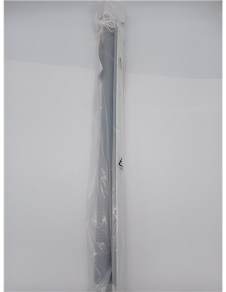 Blindecor Indus Tool-Free Double Layer Roller Blind No Drilling | Silver Grey 65 x 150 cm (W x L) | Fabric Size 62 x 145 cm