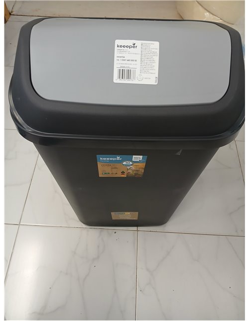 keeeper Cubo de Basura con Tapa Basculante, 50 l, Swantje, Gris (Graphite)