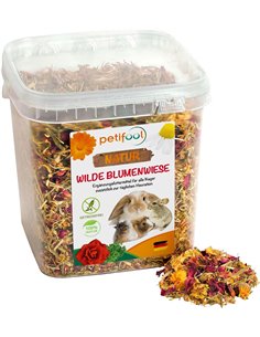 petifool Prado de flores silvestres, 600 g, alimento complementario para roedores, para conejos, cobayas, hámster, chinchilla y 