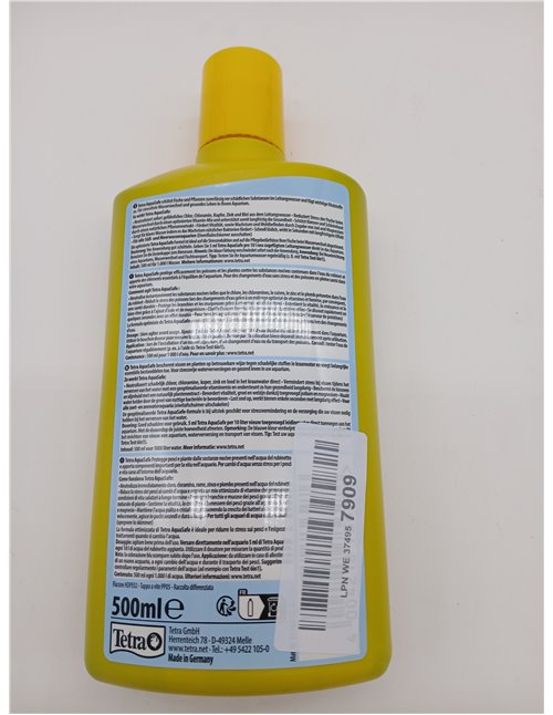 Tetra AquaSafe para Agua de Acuario Natural y Apta para Peces, Neutraliza las Sustancias Nocivas del Agua del Grifo, Botella de 