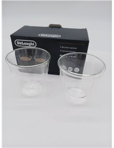 De'Longhi DLSC310 Double Walled Tempered Espresso Glass, 2-Piece Set of 2 (Pack of 1) 2