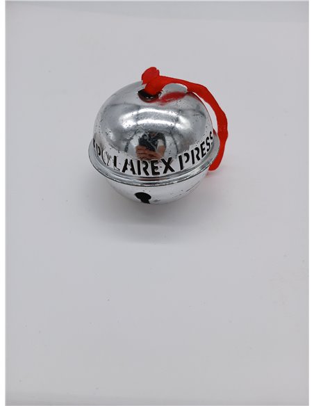 Primer regalo de Navidad de plata Believe Bell – Colgante de cascabel expreso de tren polar para caja de víspera de Navidad, rel