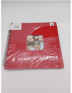 walther design Red Photo Album 30 x 30 cm Spiral Album with Punch, Fun SA-110-R 2