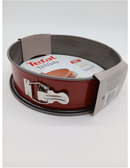 Tefal Delibake J16413 Molde tarta redondo 25 cm, forma redonda desmontable y con gran fondo, revestimiento antiadherente, fácil 