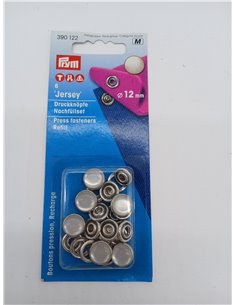 Prym Recambio de broches sin Costura Unidades Botones A Presión, Metal, Perla, 12 mm perlmuttfarbig, 6 Stück, 6