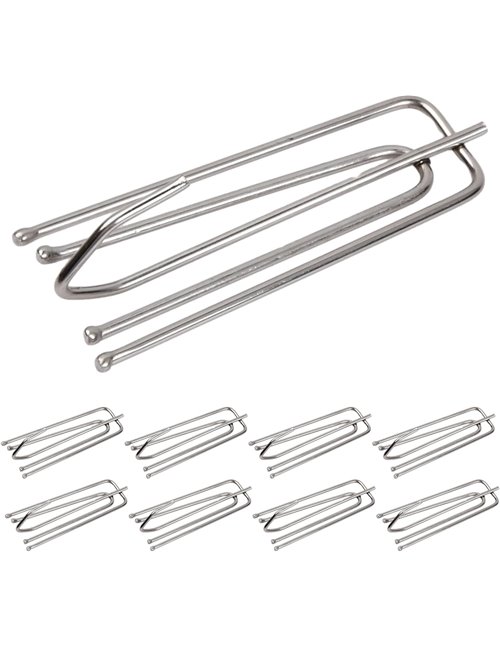 40 Pz Ganchos de Pliegue de Cortina, 6.8cm Acero Inoxidable Ganchos para Cortinas de Riel, Ganchos de Metal para Cortinas para C