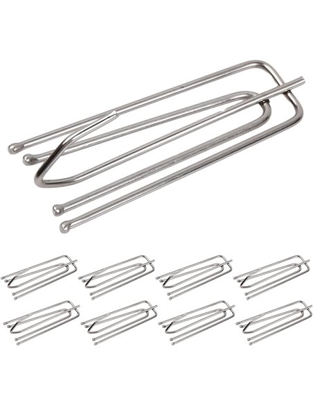 40 Pz Ganchos de Pliegue de Cortina, 6.8cm Acero Inoxidable Ganchos para Cortinas de Riel, Ganchos de Metal para Cortinas para C