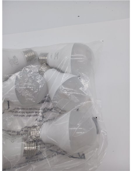 Amazon Basics Bombilla LED Esférica E27, 14W (equivalente a 100W), Blanco Cálido, Regulable, 6 unidades