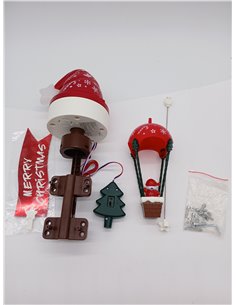 Gorro de Papá Noel con punta de árbol de Navidad, decoración navideña animada con luz para decoración de fiestas o decoración de 2