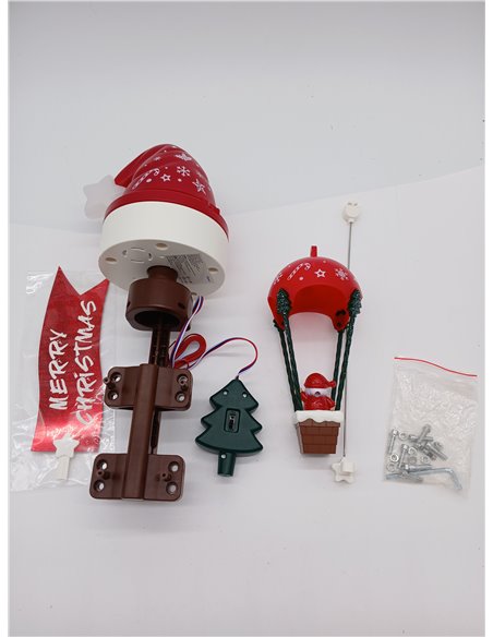 Gorro de Papá Noel con punta de árbol de Navidad, decoración navideña animada con luz para decoración de fiestas o decoración de