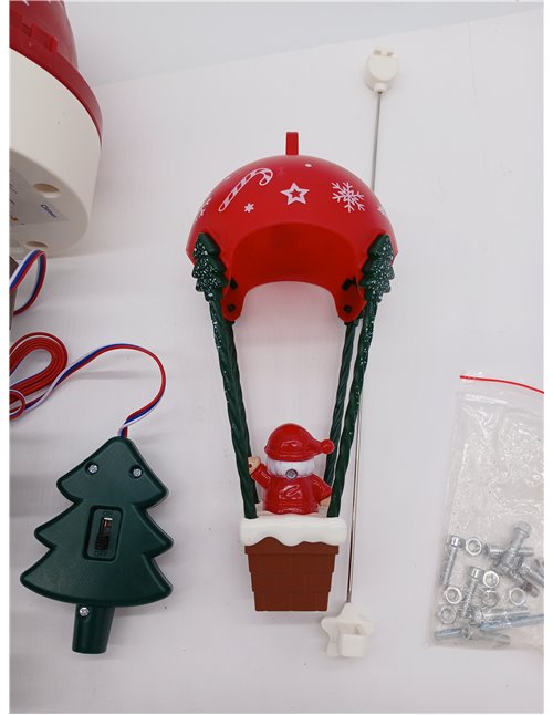 Gorro de Papá Noel con punta de árbol de Navidad, decoración navideña animada con luz para decoración de fiestas o decoración de