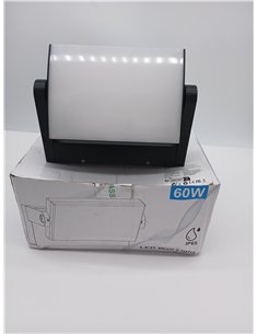 ledmo 60W LED Apliques Pared Exterior Interior 360° Rotación Negra Lámpara de Pared para Entrada Terraza Pasillo Focos LED Exter 2