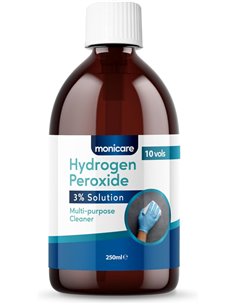 Monicare - Peróxido de hidrógeno al 3 %, 250 ml, 10 vol., transparente