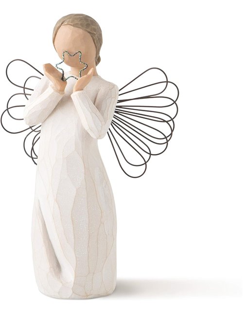 Willow Tree Figura de ángel con Estrella, Home & Navidad Deco, Enesco