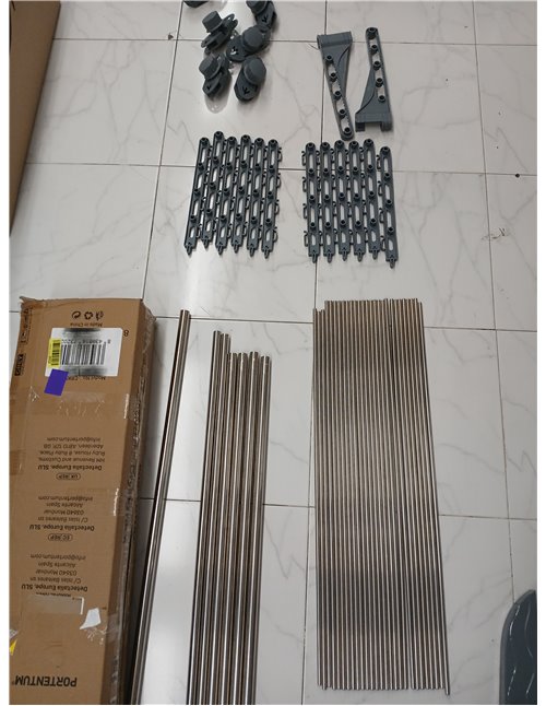 PORTENTUM Tendedero Vertical Plegable 14 cm – 5 Niveles y 58 Ganchos para Perchas – hasta 40 kg – Tenderete 24 Barras de Secado 