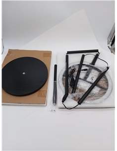 Lámpara de Pie con Mesa – Lámpara LED Regulable 36W con Mando a Distancia y Control Táctil, Cabezal Giratorio 360°, 2700K–6500K, 2