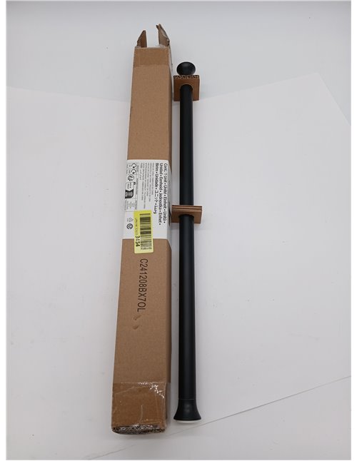 Amazon Basics Barra de Cortina de Ducha con tensión Ajustable, de 61 a 91 cm, Color Negro