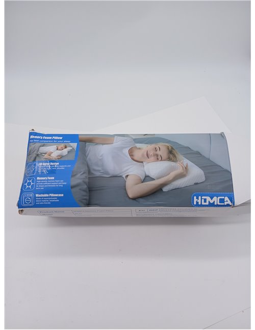 HOMCA Almohada Cervical de Espuma Viscoelastica, Almohada Ortopedica para Soporte de Cuello, Almohadas Ergonómico para Dormir de