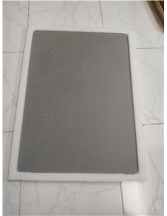 Alfombra de baño Relaxdays de sílice, 50 x 70 cm, Absorbente, Secado rápido, Antideslizante, Gris 2