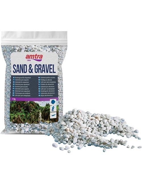 Amtra Wave Noa Grava, 1 kg, Blanco