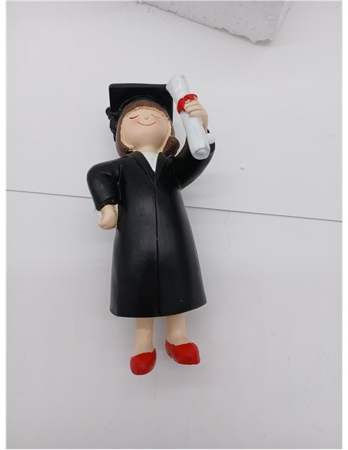 Figura Pastel graduación Chica 16,5cm