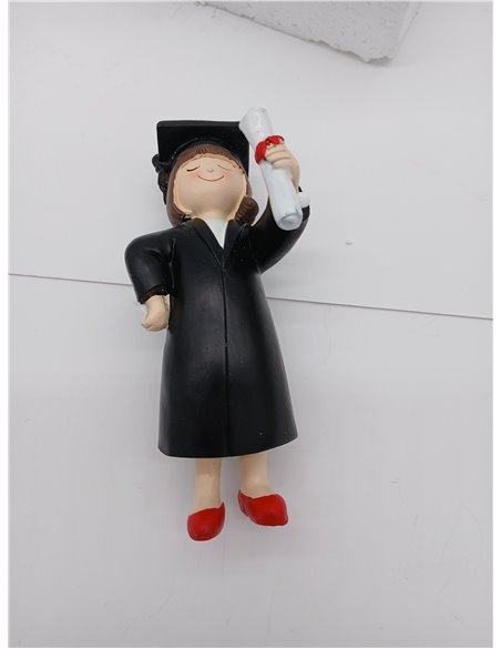 Figura Pastel graduación Chica 16,5cm