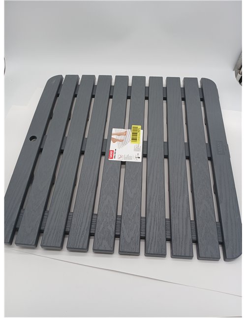 Tatay Tarima de Ducha Cuadrada de plástico Resistente, Acabado Efecto Madera, con protección Anti-UVA, antidesliante, con Tacos 