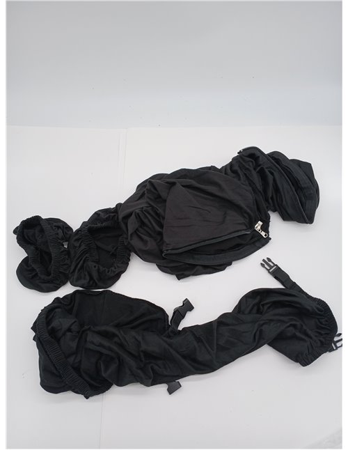 Funda ajustable para silla con reposabrazos, color negro. 