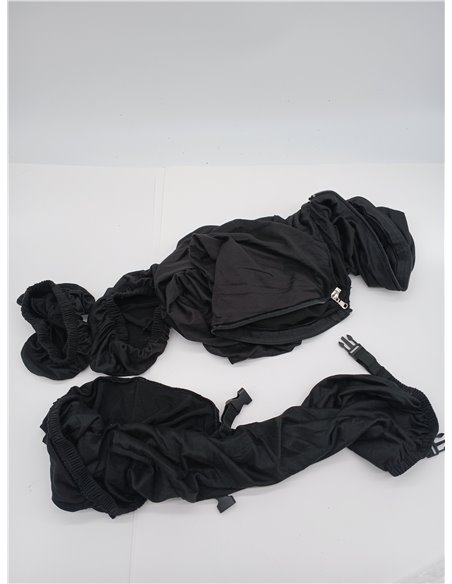 Funda ajustable para silla con reposabrazos, color negro. 