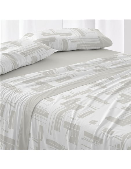 Burrito Blanco | Juego de sábanas | Cama de 90cm. (+Medidas Disponibles) | Diseño 142 | Color Salvia (90x190/200cm.)