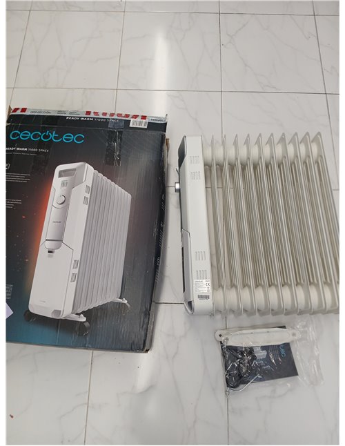 Cecotec Radiador Eléctrico de Aceite ReadyWarm 11000 Space. 11 Módulos, Bajo Consumo, 2500 W, 3 Niveles, Recogecables, Sistema d