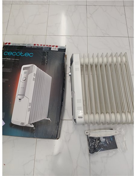 Cecotec Radiador Eléctrico de Aceite ReadyWarm 11000 Space. 11 Módulos, Bajo Consumo, 2500 W, 3 Niveles, Recogecables, Sistema d