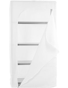 SimonRack, Funda de Estantería, Cierre Cremallera, 1800x900x300 mm, Blanco