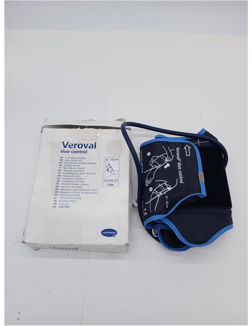 VEROVAL Duo Control, Manguito Para Tensiómetro de Brazo, Brazalete de Repuesto para Medidor de Tensión Arterial, Diseño Ergonómi