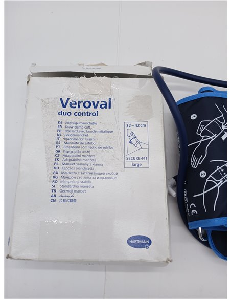VEROVAL Duo Control, Manguito Para Tensiómetro de Brazo, Brazalete de Repuesto para Medidor de Tensión Arterial, Diseño Ergonómi