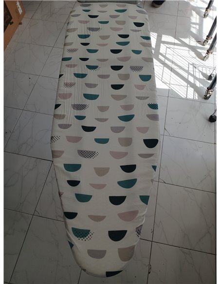 Rayen | Tabla de Planchar - Gama Basic | Altura Regulable | Malla Metálica | Reposa-Planchas | Estructura Gris y Funda Estampado
