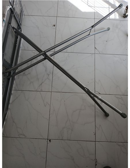 Rayen | Tabla de Planchar - Gama Basic | Altura Regulable | Malla Metálica | Reposa-Planchas | Estructura Gris y Funda Estampado