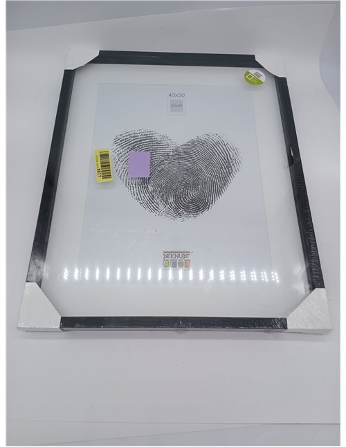 Deknudt Frames Marco de Fotos con Profundidad Madera, Madera, Negro, 40 x 50 cm